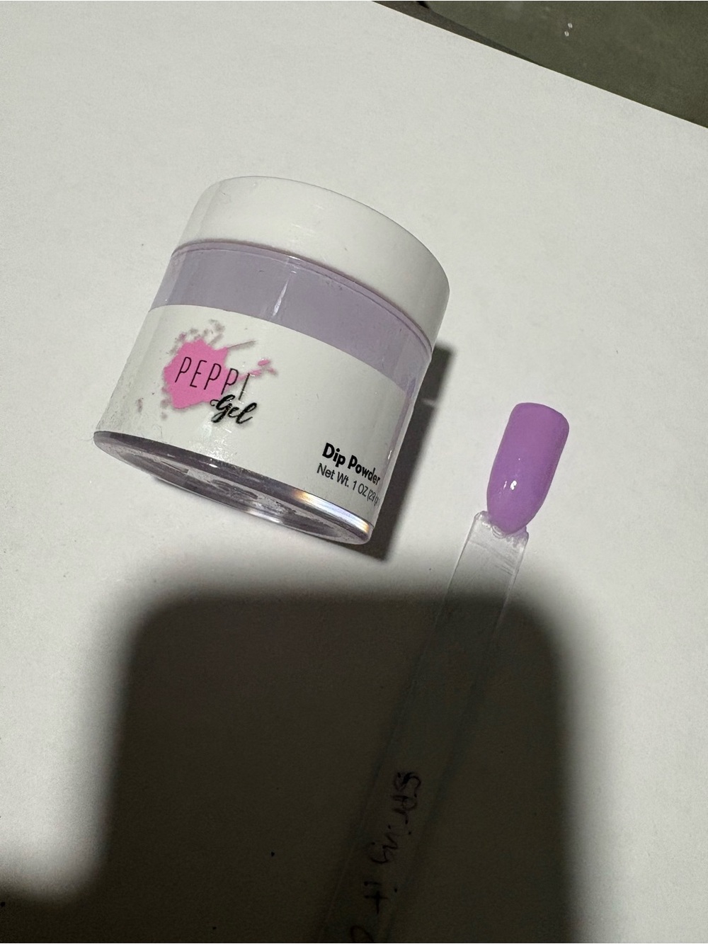 Peppi Gel Spring It On purple dip nail powder